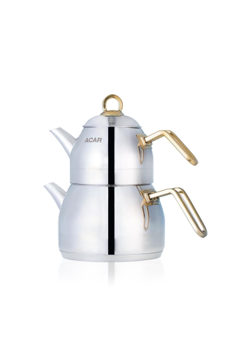 Alexi Maxi Steel Teapot Set - Gold - 4