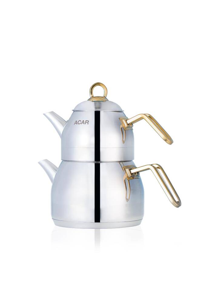 Alexi Maxi Steel Teapot Set - Gold - 4