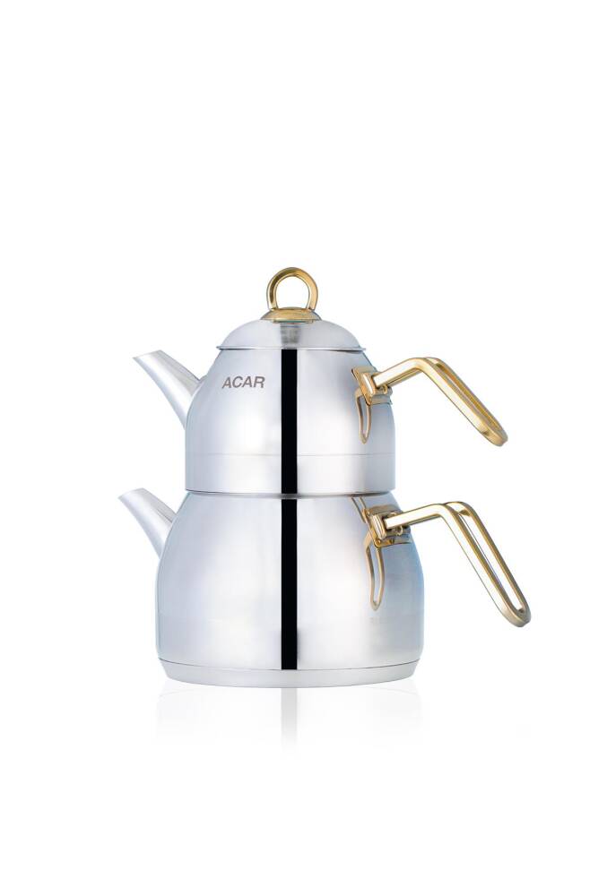 Alexi Steel Teapot Set - Gold - 4