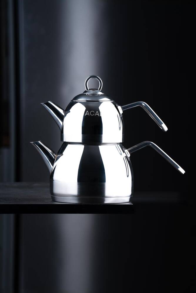 Alexi Steel Teapot Set - 1