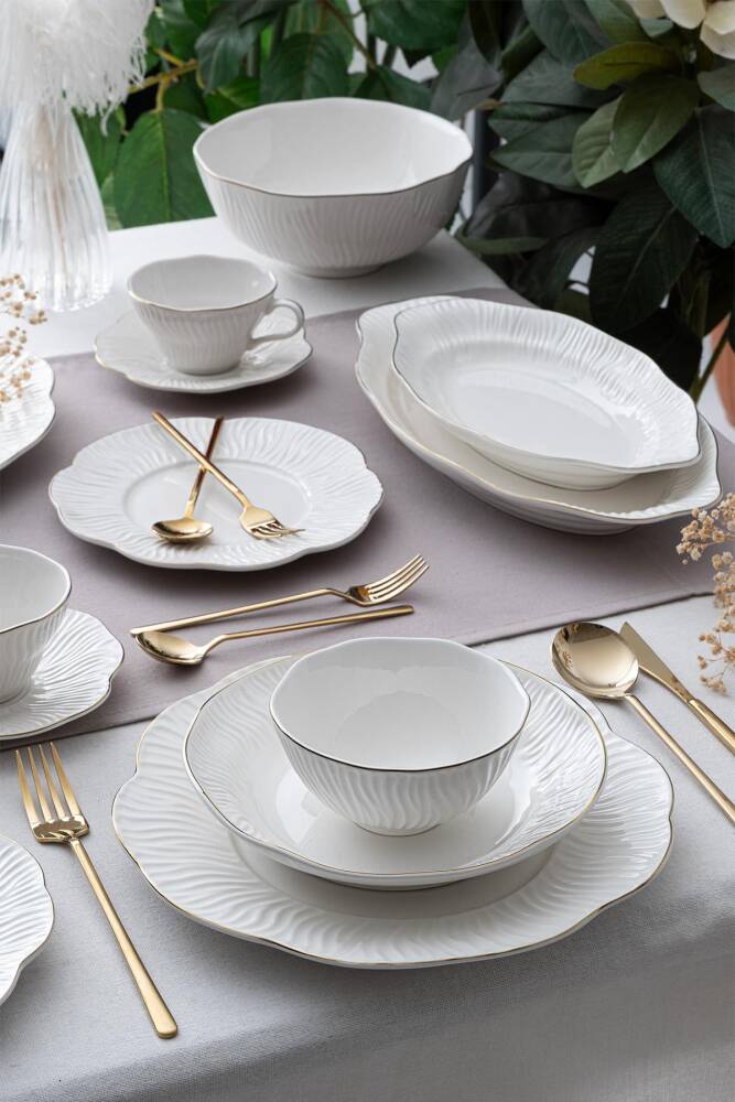 Alina Gold 39 Piece Dinner Set For 6 People - 1