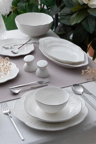 Alina Silver 29 Piece Dinner Set For 6 People - 1