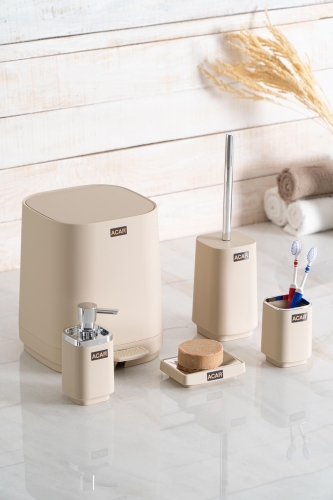 Astoria 5 Piece Bathroom Set - Cream - 1