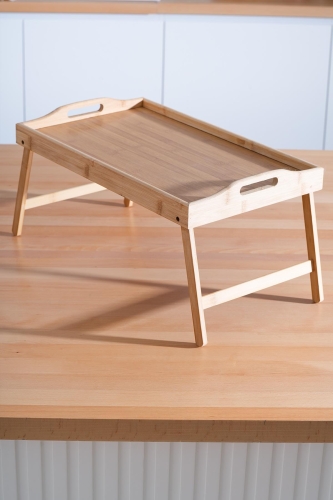 Bamboo Folding Breakfast Tray - 1