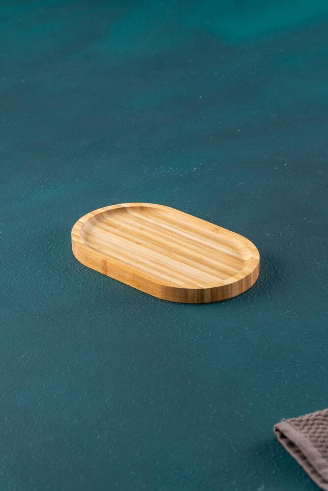 Bamboo Oval Presentation Plate - 20 Cm - 1