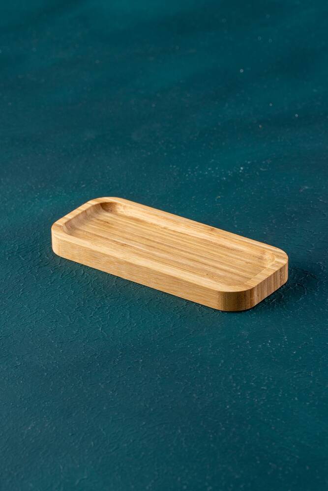 Bamboo Rectangular Plate - 17.5 Cm - 1