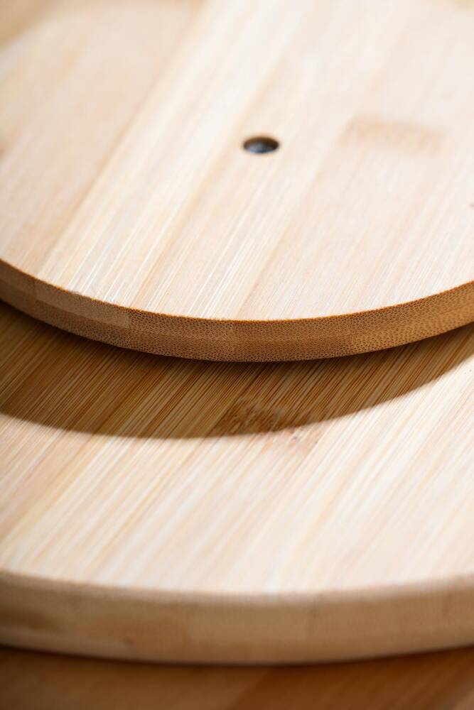 Bamboo Rotating Presentation Plate - 31 cm - 2