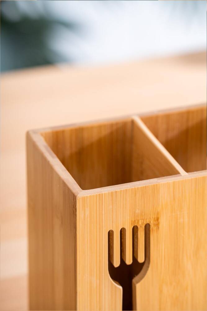 Bamboo Square Spoon Holder - 2