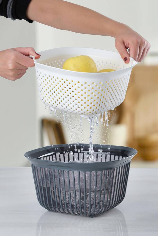 Beater 6 Pieces Of Strainer Mixing And Storage Container - 2