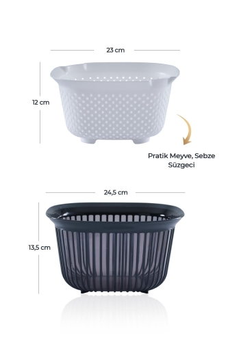 Beater 6 Pieces Of Strainer Mixing And Storage Container - 4