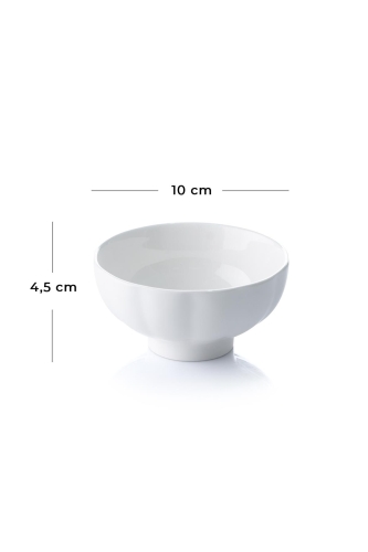 Bianco Perla 6 lı Yuvarlak Çerezlik Sunumluk Kase - 10 cm - 3