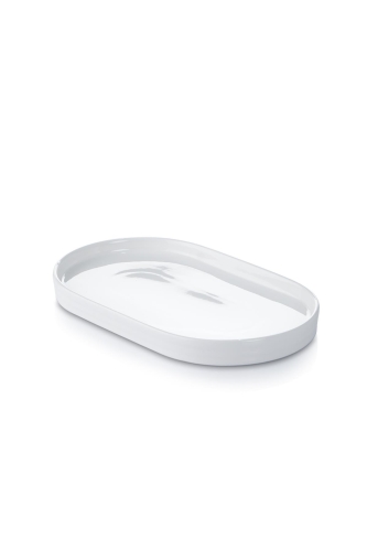 Bianco Perla Oval Presentation Kayik Plate - 20.5 Cm - 2