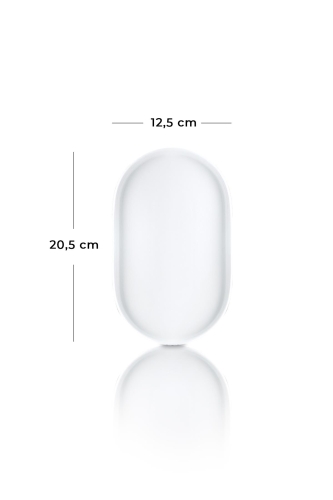 Bianco Perla Oval Presentation Kayik Plate - 20.5 Cm - 3