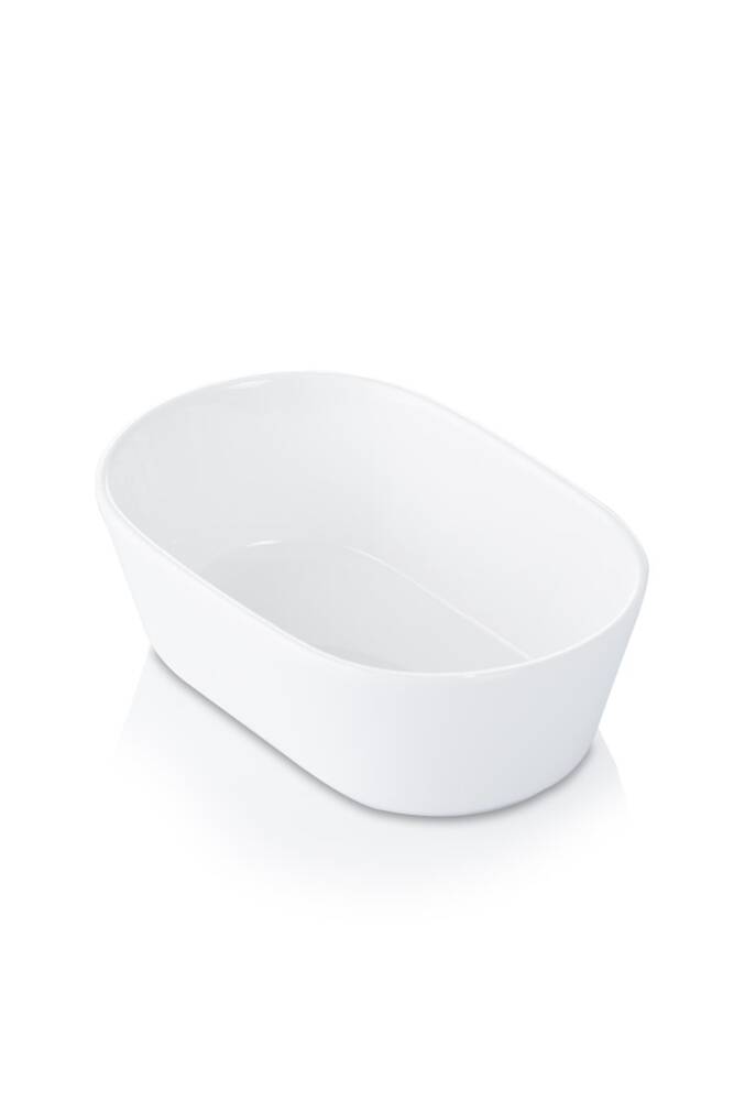 Bianco Perla Porcelain Boat Oval Bowl - 16 Cm - 2