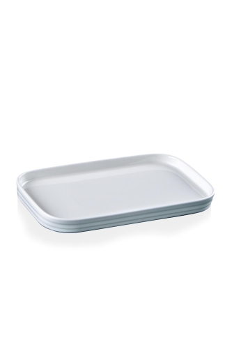 Bianco Perla Porcelain Rectangular Plate - 20 Cm - 2