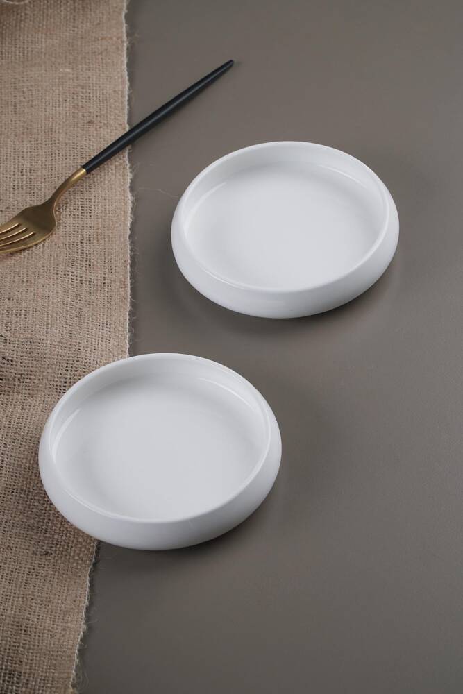 Bianco Perla Porcelain Round Plate - 10,5 Cm - 1