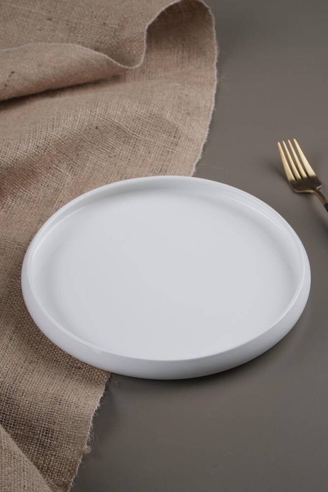 Bianco Perla Porcelain Round Plate - 23.5 Cm - 1