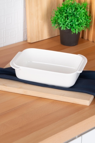 Bianco Perla Rectangular Oven Container - 24 Cm - 1