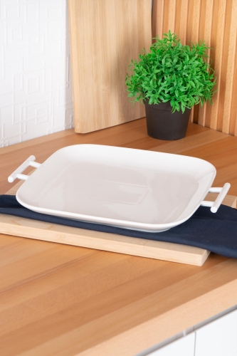 Bianco Perla Square Service Plate - 32.5 Cm - 1