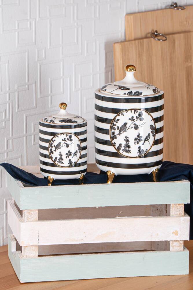 Blate Porcelain Jar Set Of 2 - 1