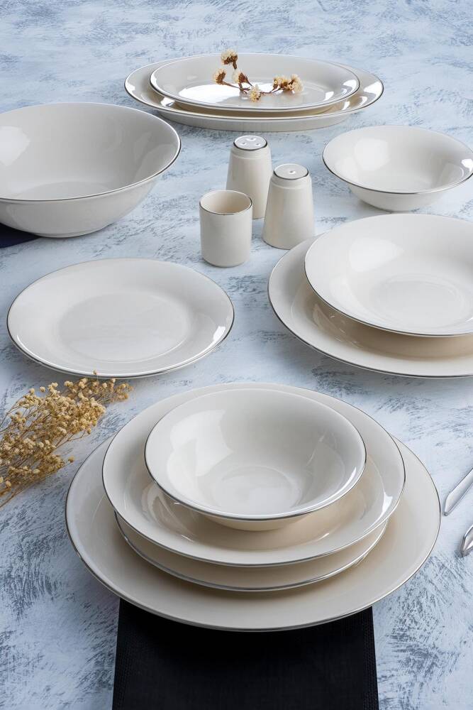 Bria 60 Piece Dinner Set - Silver - 1