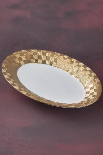 Carmen Royal Oval Gold Plate - 37 Cm - 1