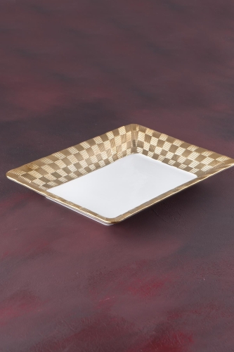 Carmen Royal Rectangular Gold Plate - 37 Cm - 1