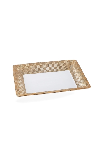 Carmen Royal Rectangular Gold Plate - 37 Cm - 2