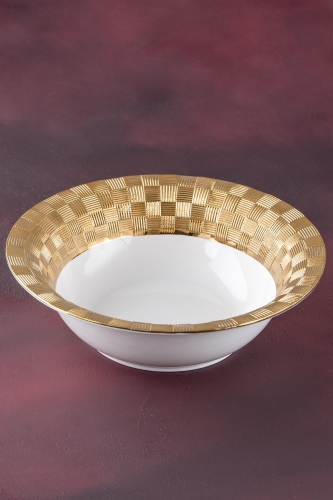 Carmen Royal Round Gold Bowl - 29 Cm - 1