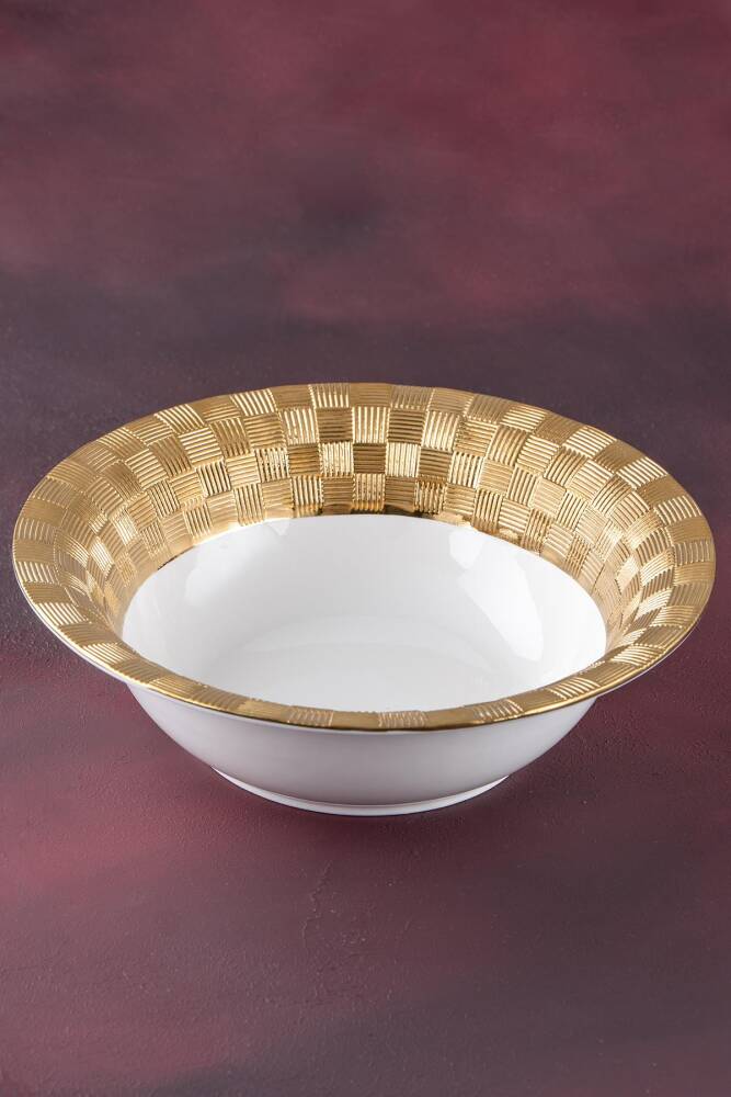 Carmen Royal Round Gold Bowl - 29 Cm - 1