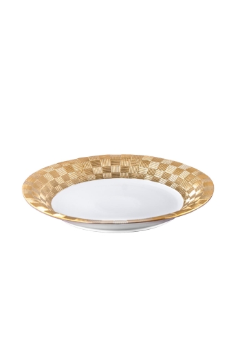 Carmen Royal Round Gold Presentation Plate - 34.5 Cm - 2