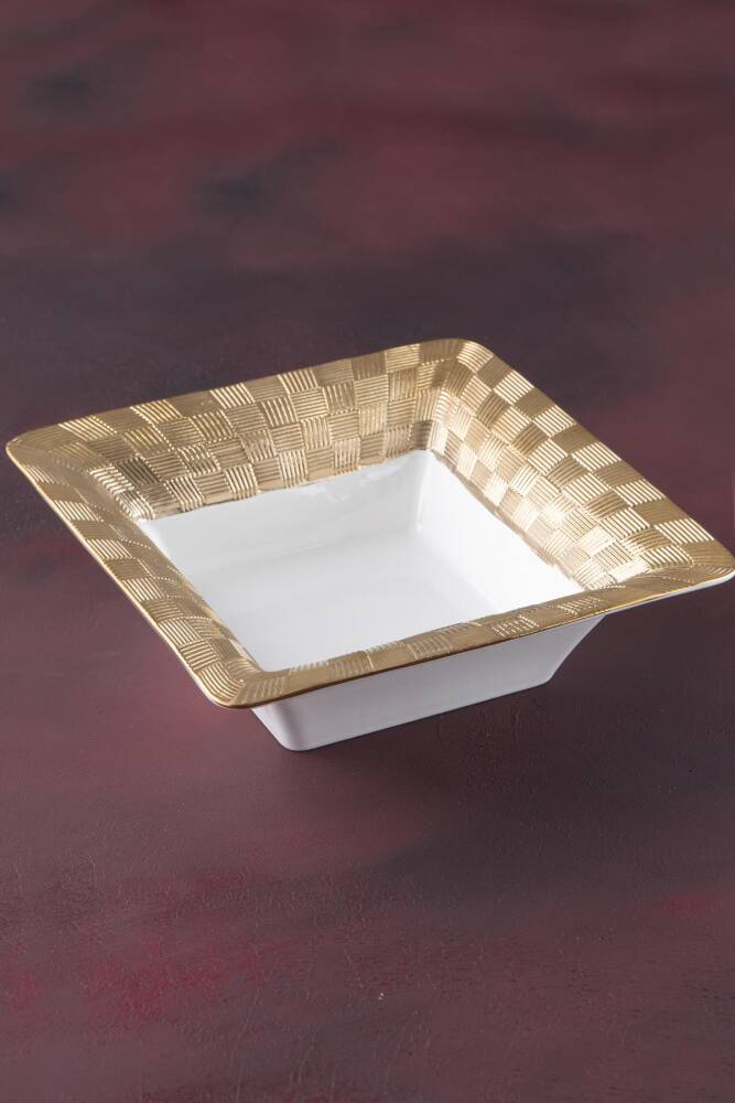 Carmen Royal Square Gold Bowl - 29 Cm - 1