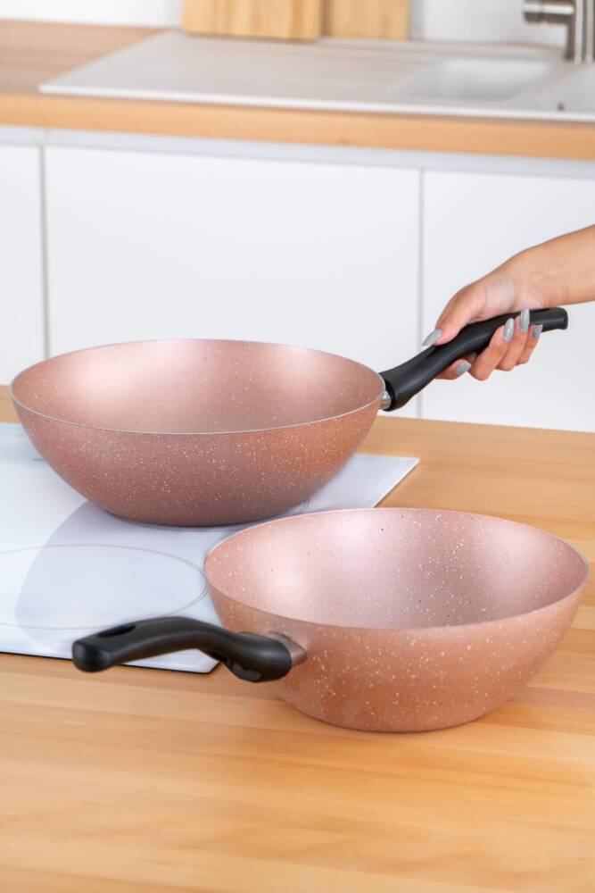 Damla 2 Li Wok Pan Set - 2