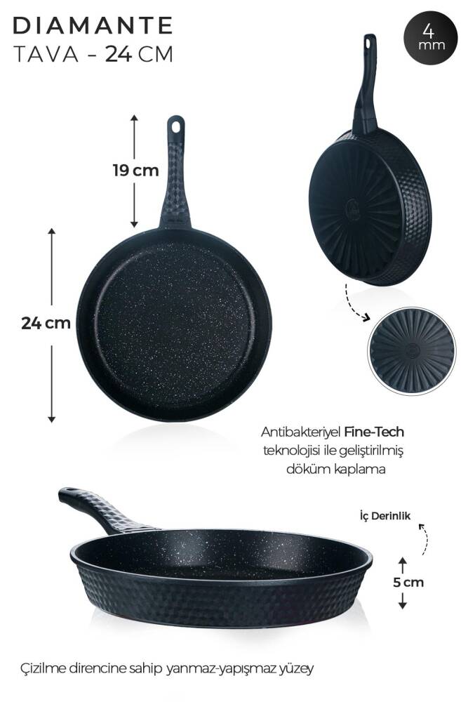 Diamante Black Cast Pan - 24 Cm - 2