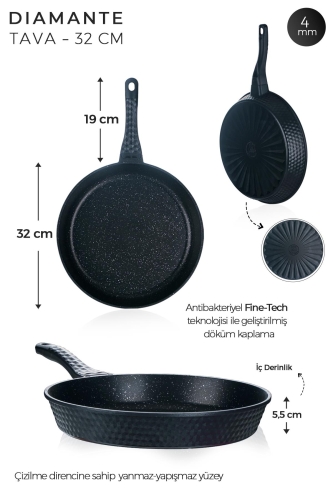 Diamante Black Cast Pan - 32 Cm - 2