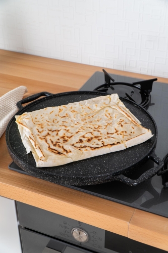 Diamante Cast Iron Double Sided Grill - Pancake Pan - 34 Cm - 3