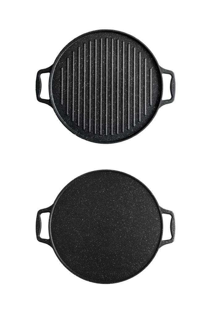 Diamante Cast Iron Double Sided Grill - Pancake Pan - 34 Cm - 5