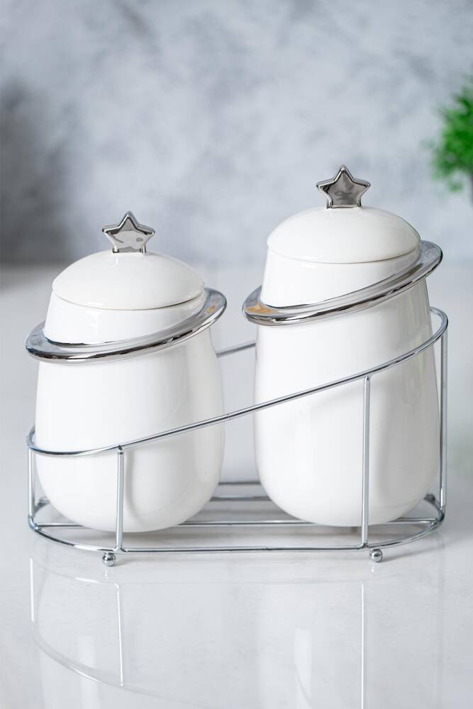 Felix 3 Piece Porcelain Jar Set - 1