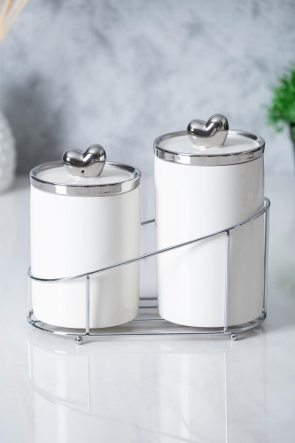 Felix 3 Piece Porcelain Jar Set 