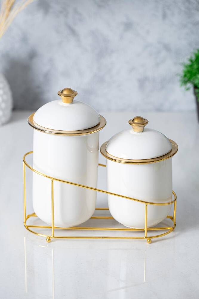 Felix 3 Piece Porcelain Jar Set - 1