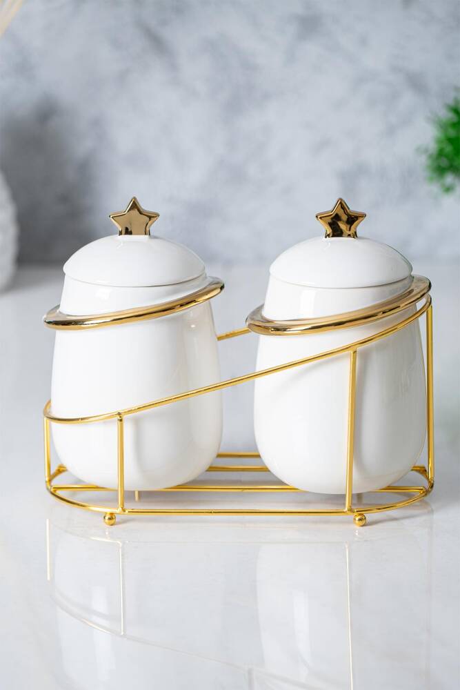 Felix 3 Piece Porcelain Jar Set - 1