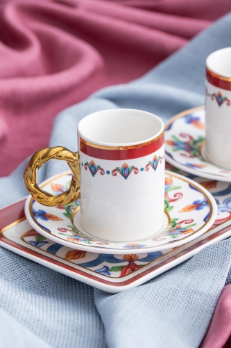 Francesca Set Of 2 Porcelain Coffee Cups - 90 Ml - 3