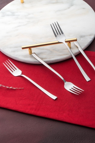 Karat Moon 6 Steel Sweet Fork Set - 1