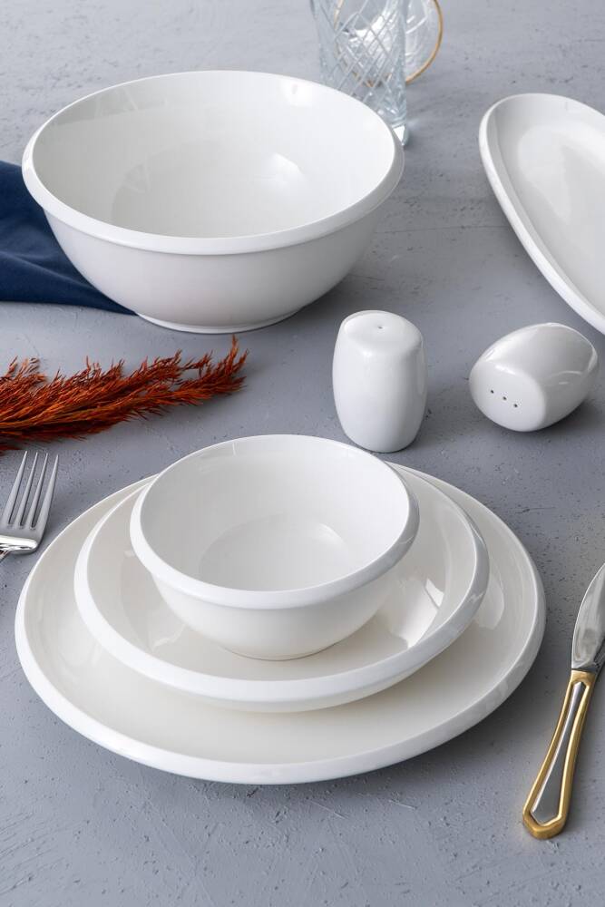 Kayra 22 Piece Porcelain Dinner Set For 6 People - 1