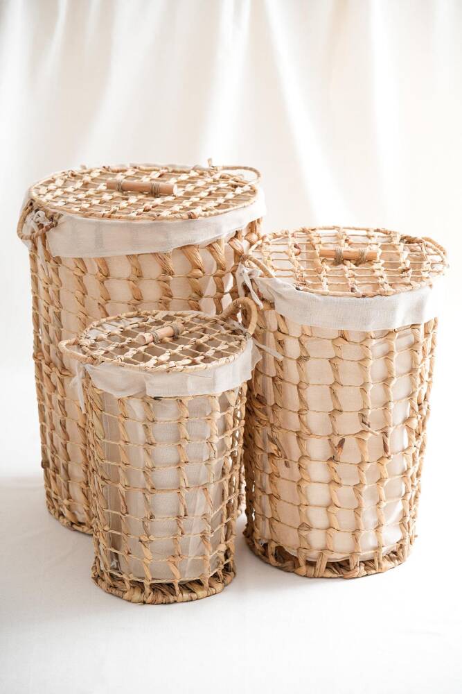 Klen 3-piece Wicker Laundry Basket - 1