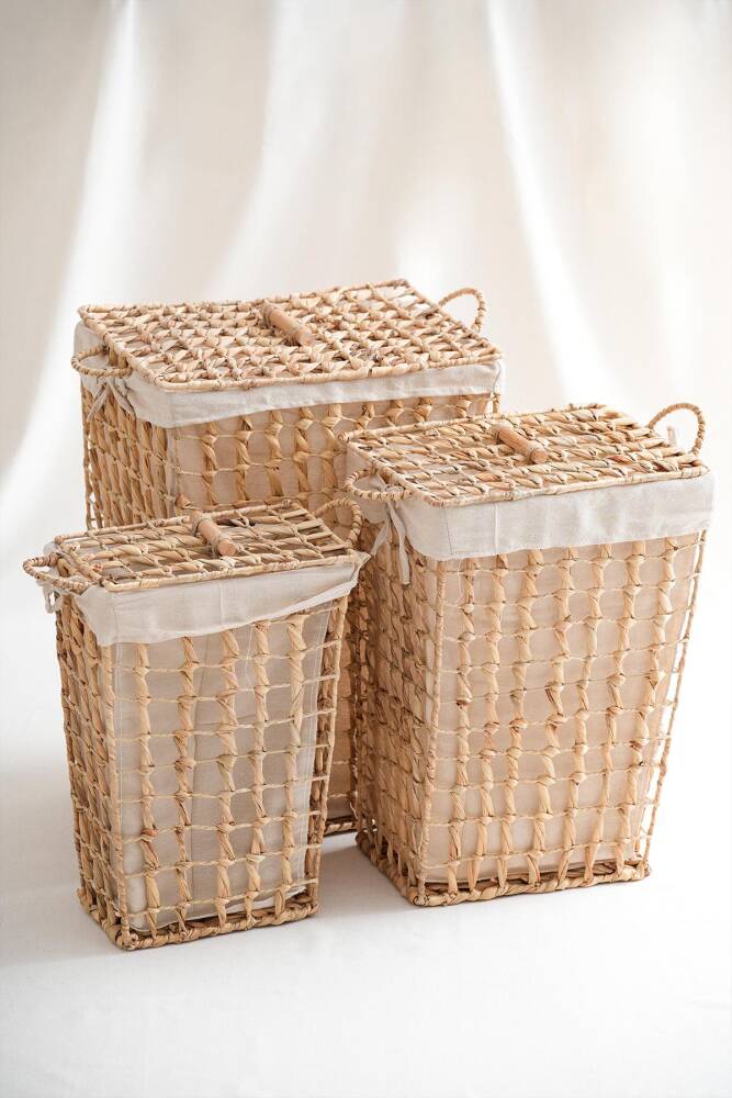 Klen 3-piece Wicker Laundry Basket - 1