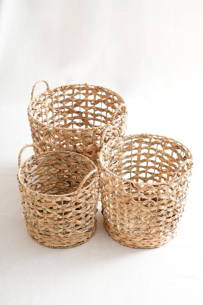 Klen 3-piece Wicker Laundry Basket - 1