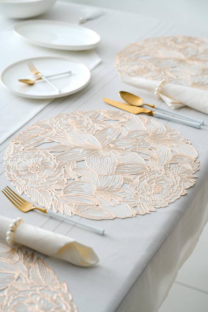 Lavina 6 pcs Gold Placemat - 38 cm - 1