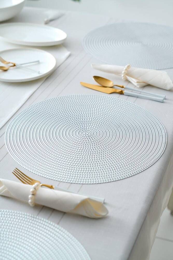 Lavina 6 Silver Placemat - 38 cm - 1