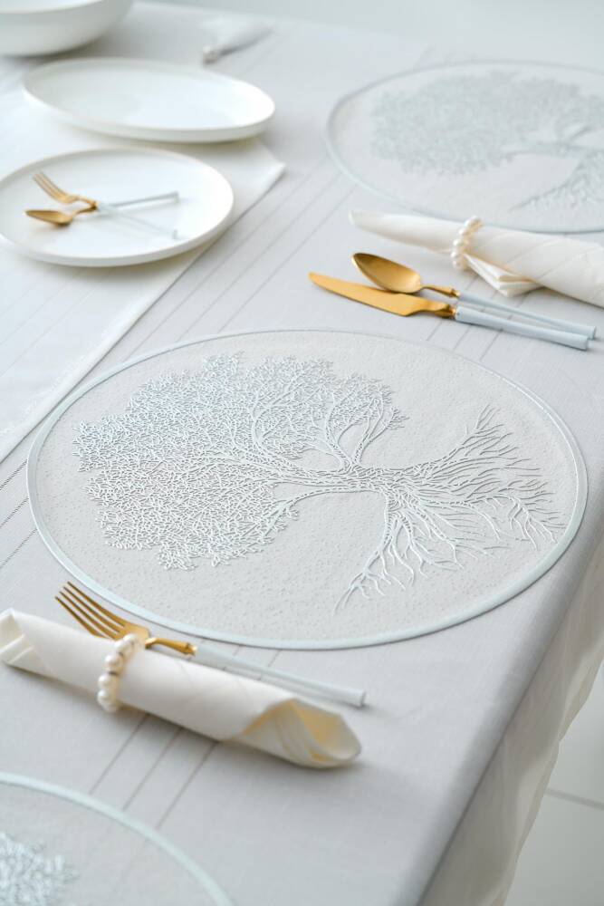 Lavina 6 Silver Placemat - 38 cm - 1